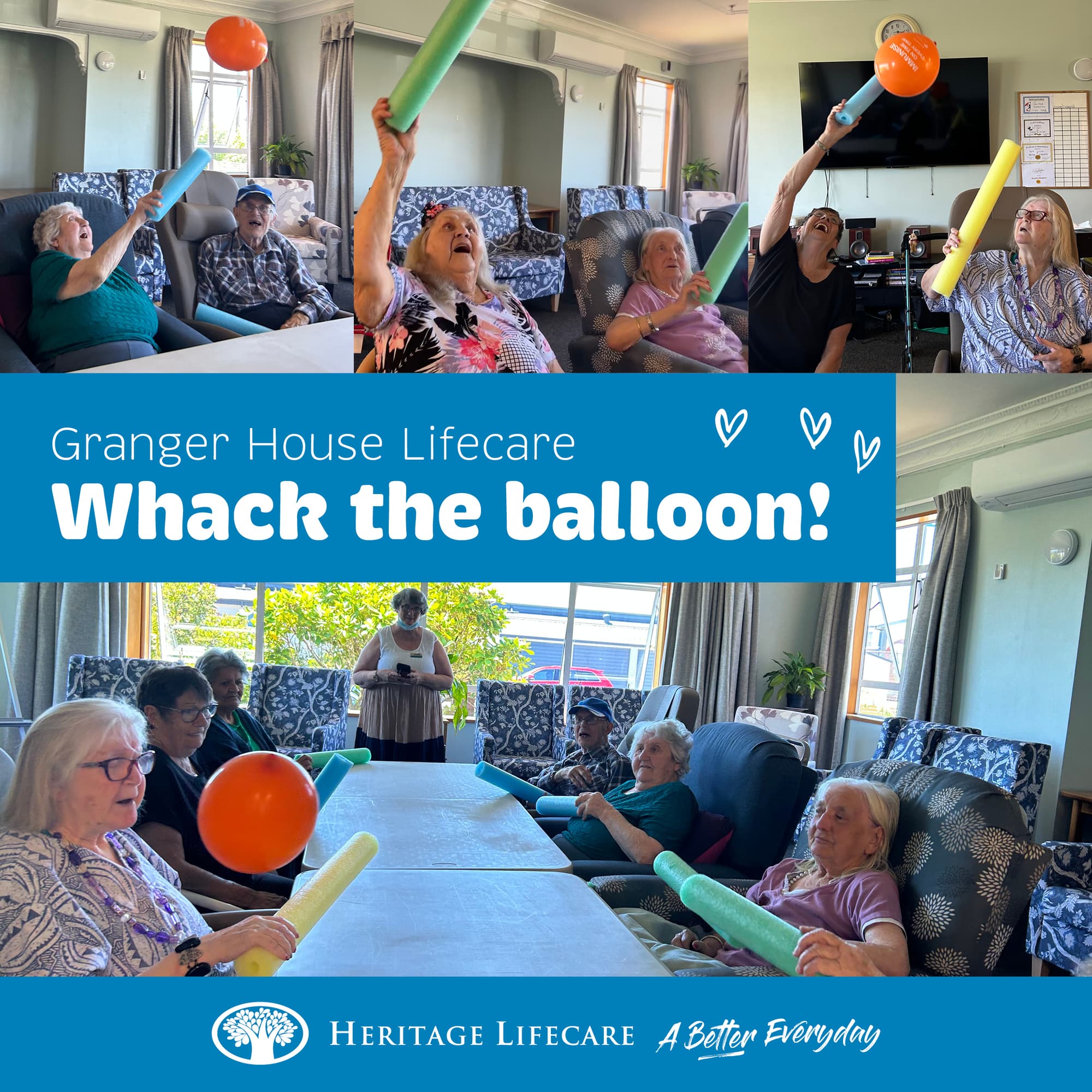 A favorite game among resdients: Whack The Balloon